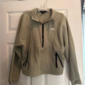 The North Face Sage Green Fleece Pullover Half Zip